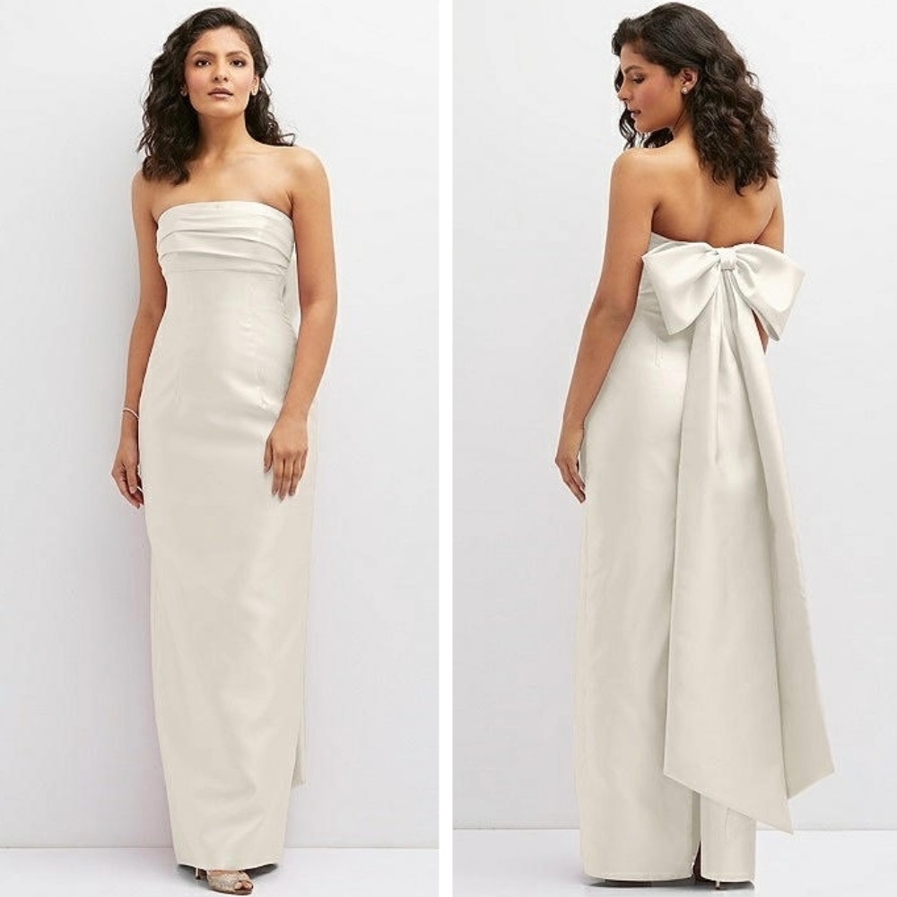 ALFRED SUNG D856 Maxi Dress in Ivory